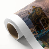 Art Deco style poster featuring a serene pastel-colored garden scene, ideal for nursery wall art.