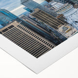 Art deco poster featuring geometric patterns in gold and black, suited for dining room or bathroom wall art.