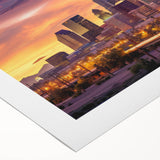 Art deco poster featuring a geometric pattern in gold and black, printed on canvas.