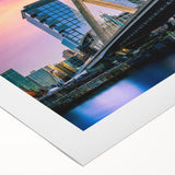 Art deco poster featuring geometric patterns in gold and black, suitable as dining room wall art.