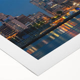 Art deco poster featuring geometric patterns in gold and black, ideal for dining room or bathroom wall art.