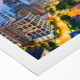 Art Deco poster featuring geometric patterns and metallic gold and black tones, suitable as dining room wall art.