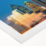 Art deco poster featuring geometric patterns in gold and black, ideal for dining room wall art.