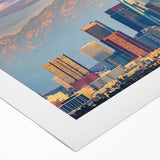 Art deco poster featuring a geometric pattern in black and gold, ideal for dining room or bathroom wall art.