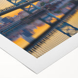 Art deco poster featuring geometric patterns in gold and black, ideal for dining room or bathroom wall art.