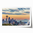 Extra large floral art on canvas, featuring delicate pink and white blossoms against a soft blue background.