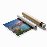 Extra large canvas print of floral art in pastel shades, suitable for classy bathroom or large living room wall decor.