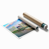 Extra large floral art on canvas, featuring soft pink and white blooms, ideal for classy bathroom wall art.