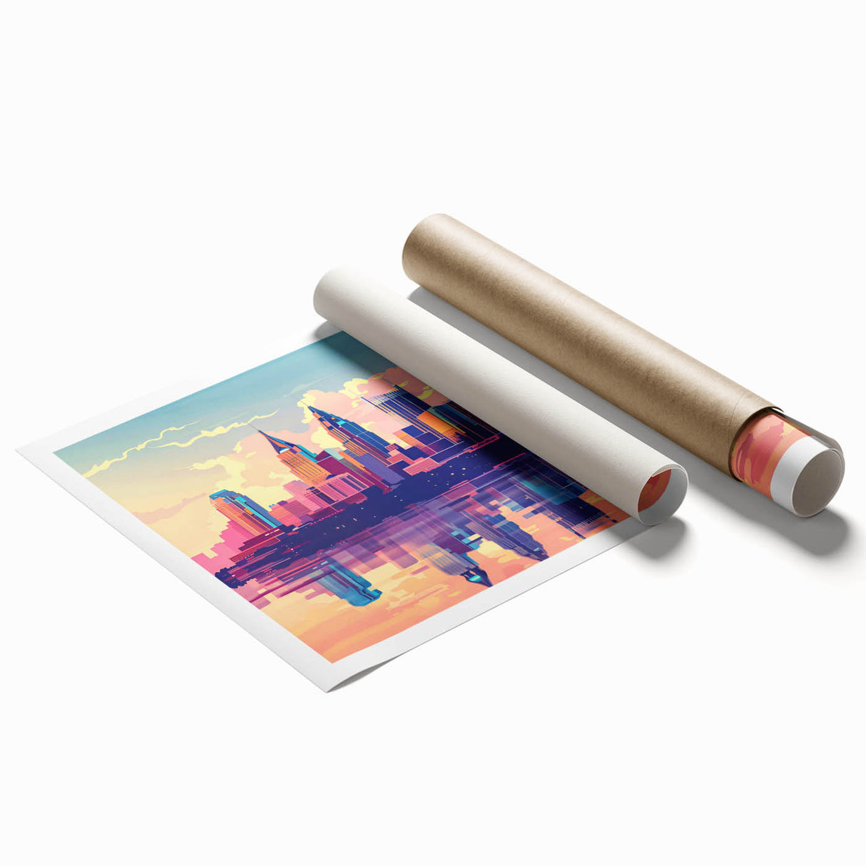 Extra large canvas featuring an intricate floral design in pastel colors.