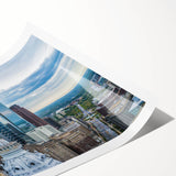 Extra large wall art featuring line art flowers in black on a white canvas, suitable for large living room spaces.