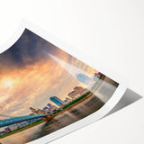 Extra large wall art featuring line art flowers in black on white canvas, ideal for large living room decor.