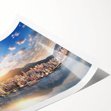 Extra large wall art featuring line art flowers in black on a white canvas, ideal for large living room wall decor.