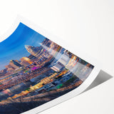 Extra large wall art featuring line art flowers in black on a white canvas, ideal for large living room wall decor.