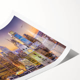 Extra large wall art featuring line art flowers in black and white, printed on canvas, suitable for large living room decor.