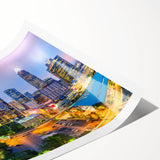 Extra large wall art featuring line art flowers in black on white canvas, suitable for large living room decor.