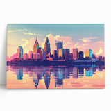 Large black and white acrylic print of coffee cups, ideal for kitchen wall art.