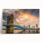 Large black and white acrylic print of coffee cups stacked, ideal for kitchen wall art.