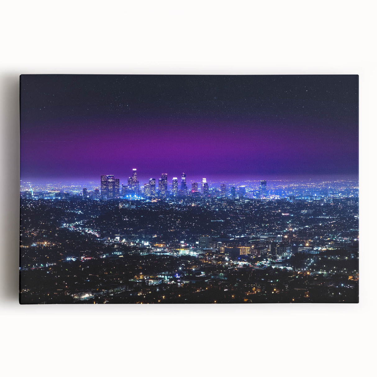 Large black and white acrylic print of a minimalist cityscape, ideal for kitchen wall art or bedroom ambiance.