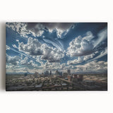 Black and white abstract design on large canvas, featuring swirling patterns.