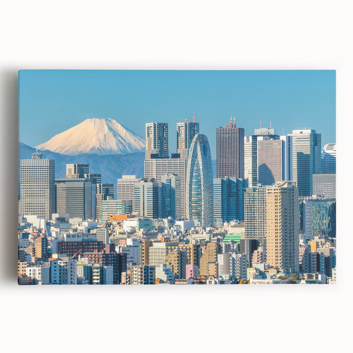 Large black and white acrylic print of a cityscape, ideal for kitchen wall art or bedroom ambiance.