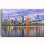 Large black and white acrylic print of a cityscape, ideal for kitchen wall art or bedroom ambiance.