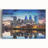 Large black and white acrylic print of a cityscape, ideal for kitchen wall art or bedroom ambiance.