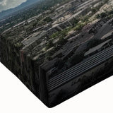 Large art canvas featuring a black and white landscape painting, ideal for bedroom wall decor.