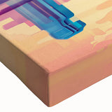 Large art depicting a black and white landscape painting on canvas, suitable for bedroom wall decor.