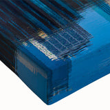 Large black and white landscape art painting on canvas, featuring a serene river scene, ideal for bedroom wall decor.