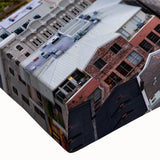 Large art featuring a black and white landscape painting on canvas, ideal for bedroom wall decor.