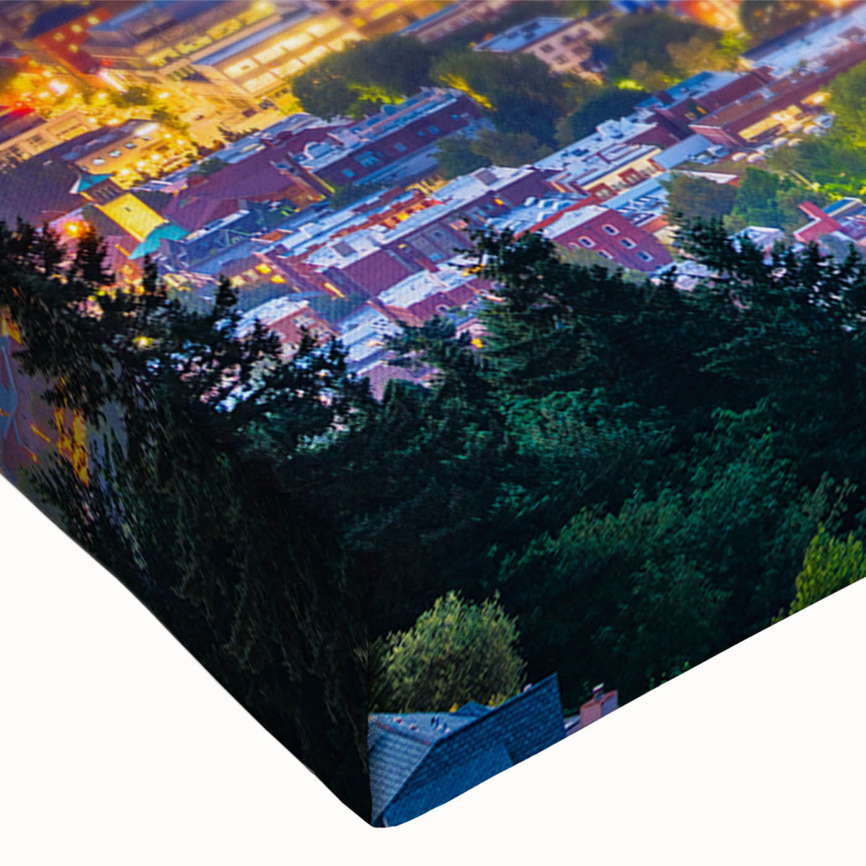 Large art canvas of a black and white landscape painting, ideal for bedroom wall decor.