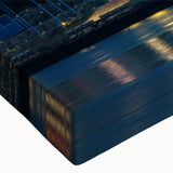 Large art featuring a black and white landscape painting on canvas, ideal for bedroom wall decor.