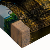 Large art featuring a black and white landscape painting on canvas, ideal for bedroom wall decor.