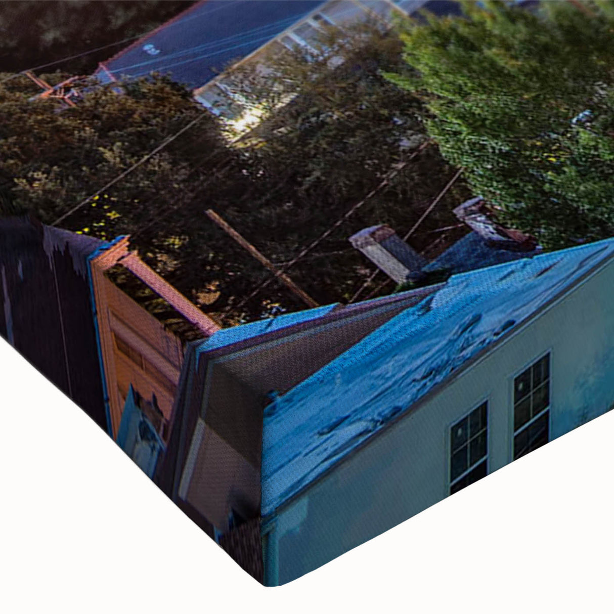 Large art depicting a serene landscape in black and white tones on canvas, ideal for bedroom wall decor.