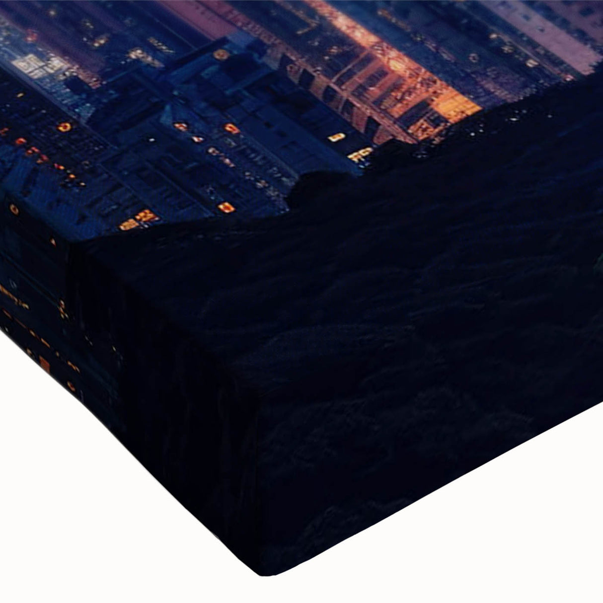 Large art of a black and white landscape painting on canvas, featuring a serene mountain scene, ideal for bedroom wall decor.