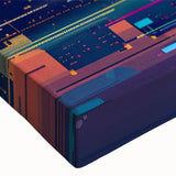 Black and white landscape art painting on canvas depicting a serene mountain scene, ideal for bedroom wall decor.