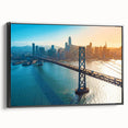 Black and white vintage poster art depicting a serene landscape, ideal for bedroom wall decor.