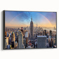 Black and white vintage poster art depicting a serene landscape, ideal for bedroom wall decor.