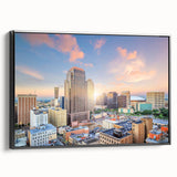 Black and white vintage poster art of a mountain landscape, printed on canvas, ideal for bedroom wall decor.