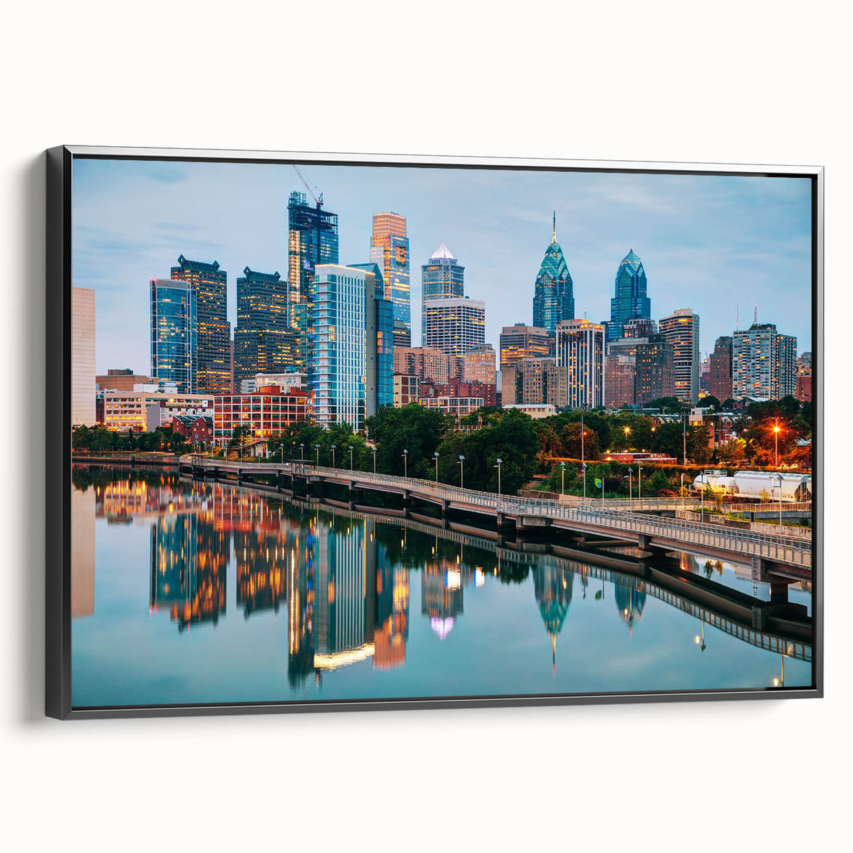 Black and white landscape art painting on canvas, featuring a vintage poster style, ideal for bedroom wall decor.