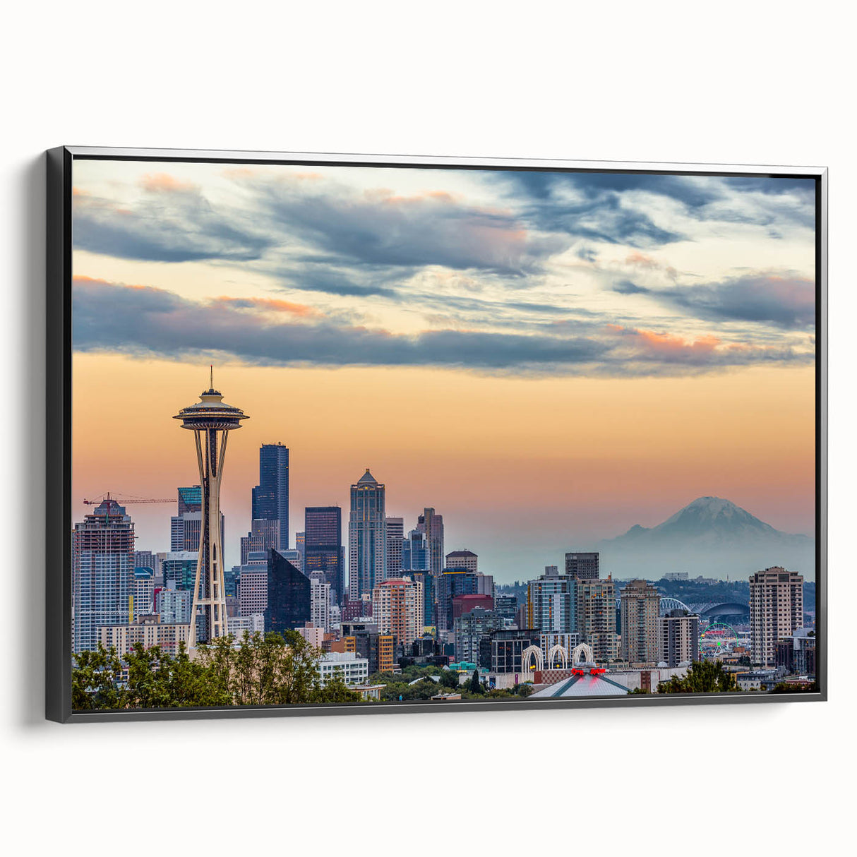 Black and white vintage poster art featuring a serene landscape, ideal for bedroom wall decor.