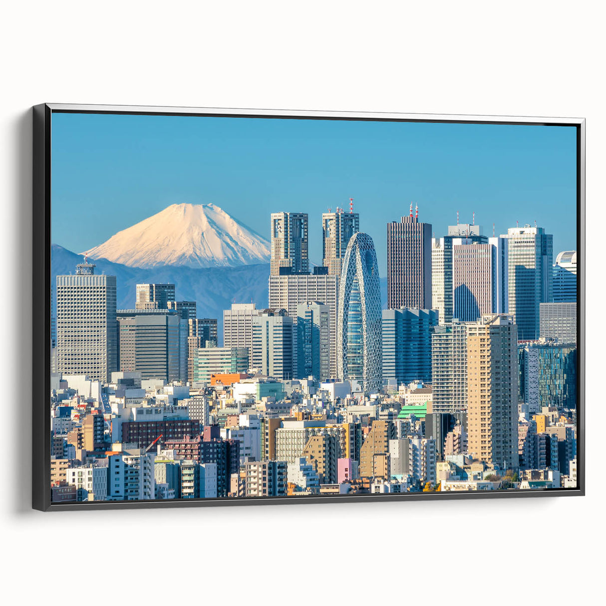 Black and white vintage poster art of a tranquil landscape, printed on canvas, suitable for bedroom decor.