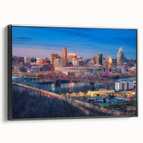 Black and white vintage poster art of a serene landscape, printed on canvas, ideal for bedroom wall decor.