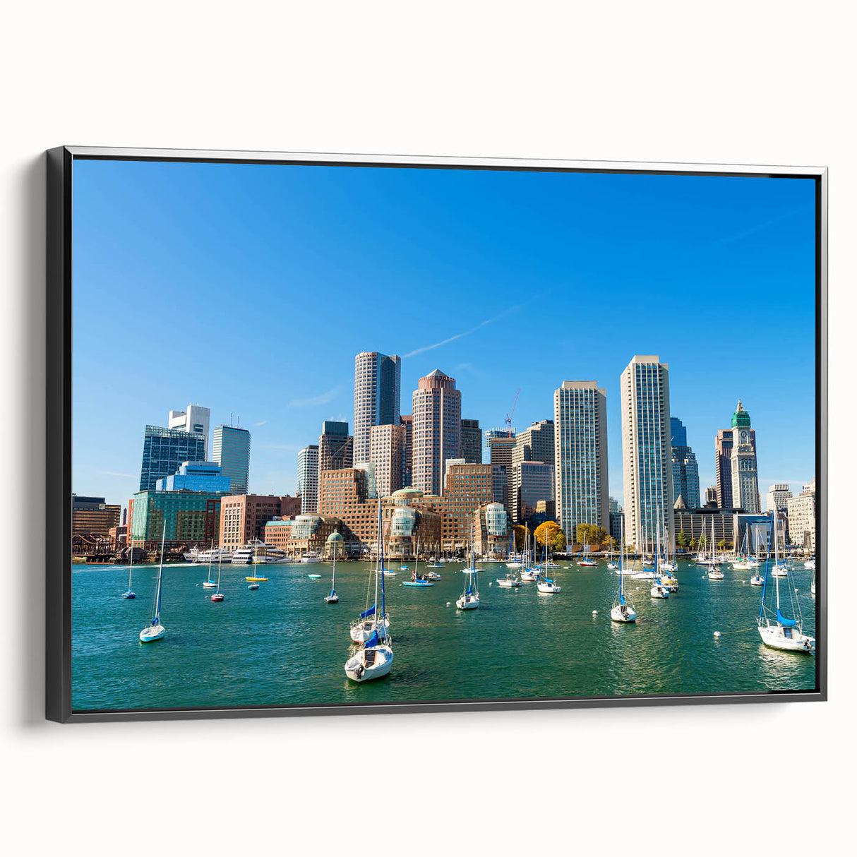 Black and white vintage poster art of a serene landscape, printed on canvas, ideal for bedroom wall decor.