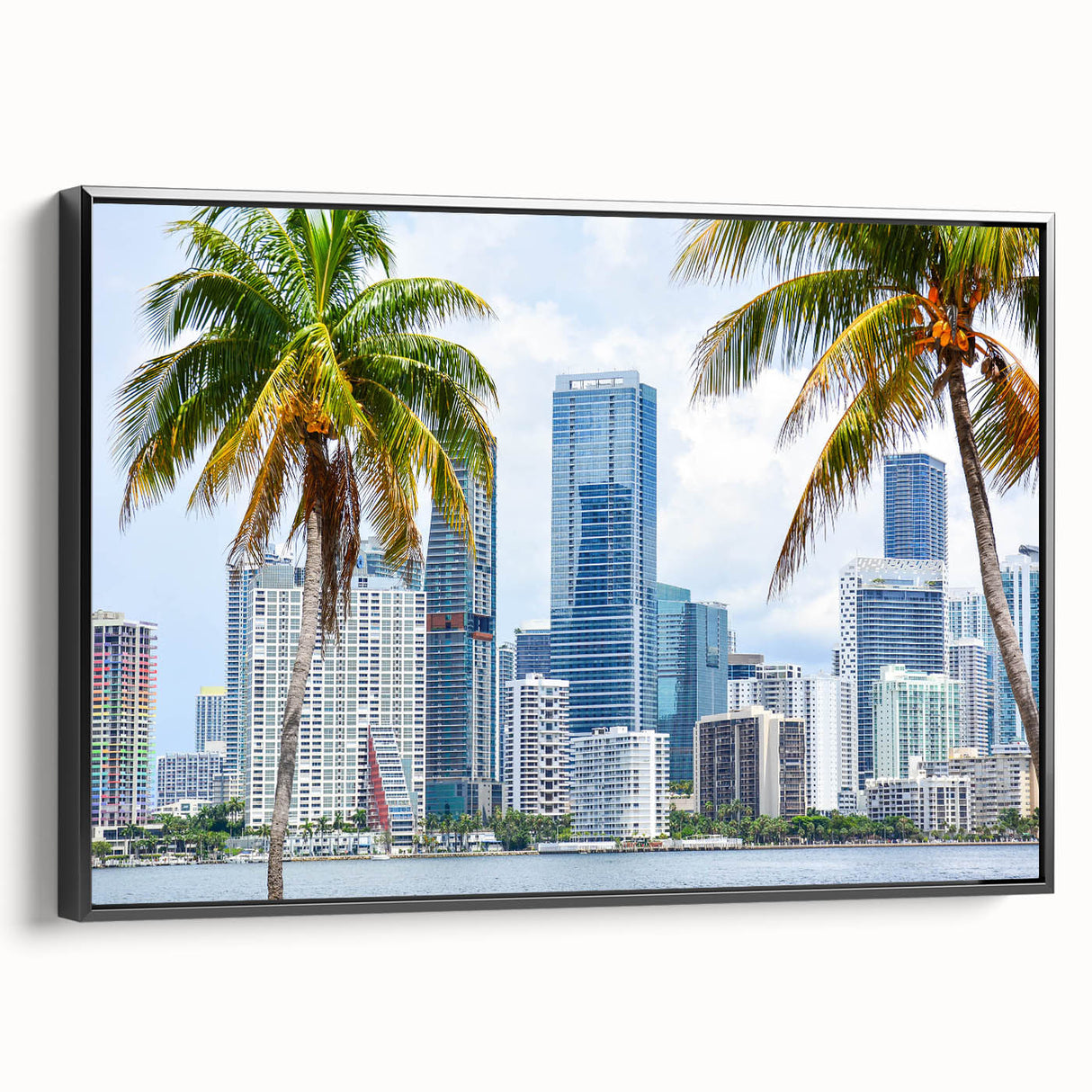 Black and white vintage poster art of a serene landscape, printed on canvas, ideal for bedroom decor.