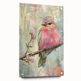 Acrylic glass panel showcasing a side view with decorative pins, ideal for modern home decor or art displays, featuring a sleek transparent finish and vibrant colors.