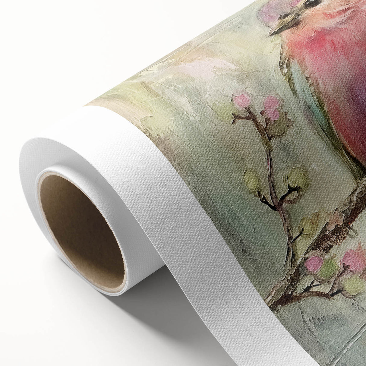 Rolled canvas showcasing vibrant African tribal wall art design, featuring intricate patterns and rich colors, securely packaged in a durable tube for safe shipping.