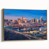 Vintage poster art of a monochrome landscape painting, ideal for bedroom wall decor.