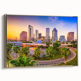 Landscape painting of a serene lake at dusk on canvas, featuring muted blue and grey tones, ideal for bedroom wall art.