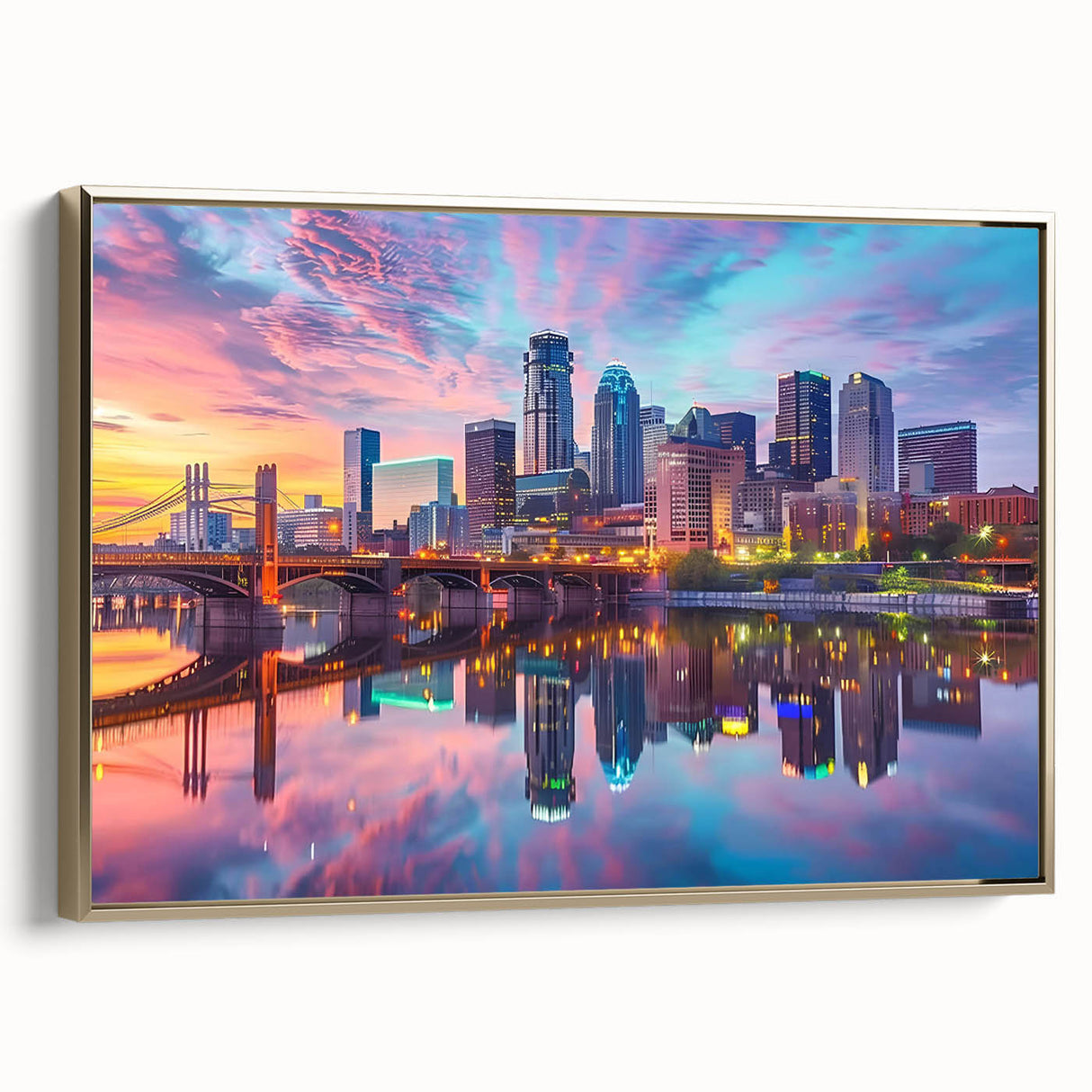 Vintage poster art of a black and white landscape painting on canvas, ideal for bedroom wall decor.